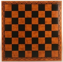 18" Tooled Leatherette Chessboard - Board - Chess-House